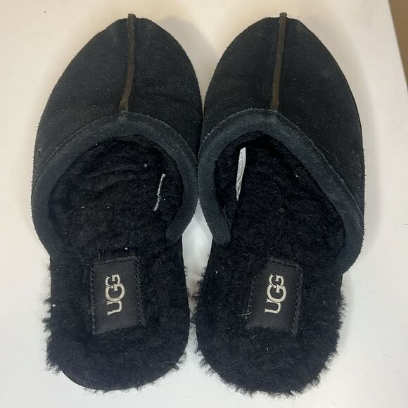 UGG Pearle Black Shearling Slip On Mule Slipper size 5 - Picture 8 of 9